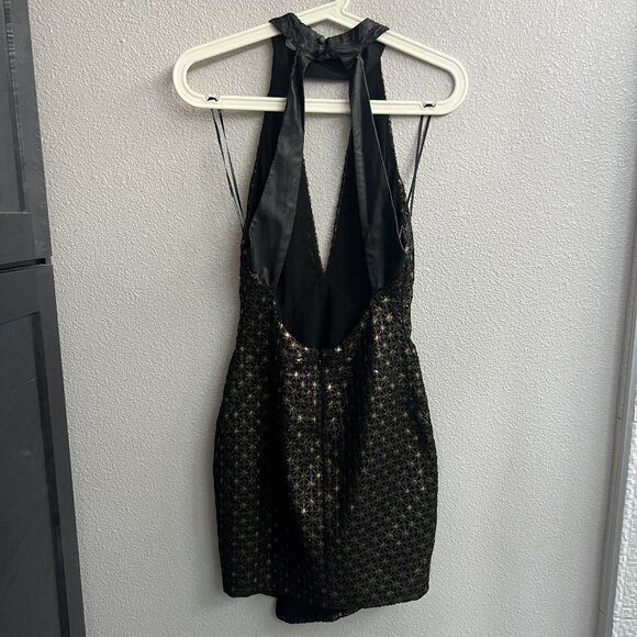 NWT blessed are the meek Black and Gold Mini Dress Size 1 - Picture 2 of 8